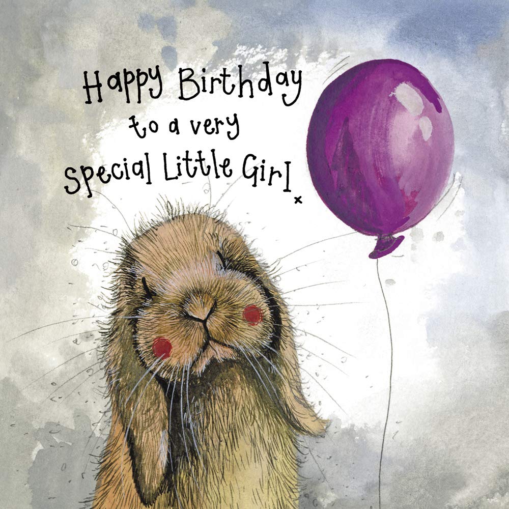 ALEX CLARK Happy Birthday Special Little Girl Rabbit Card