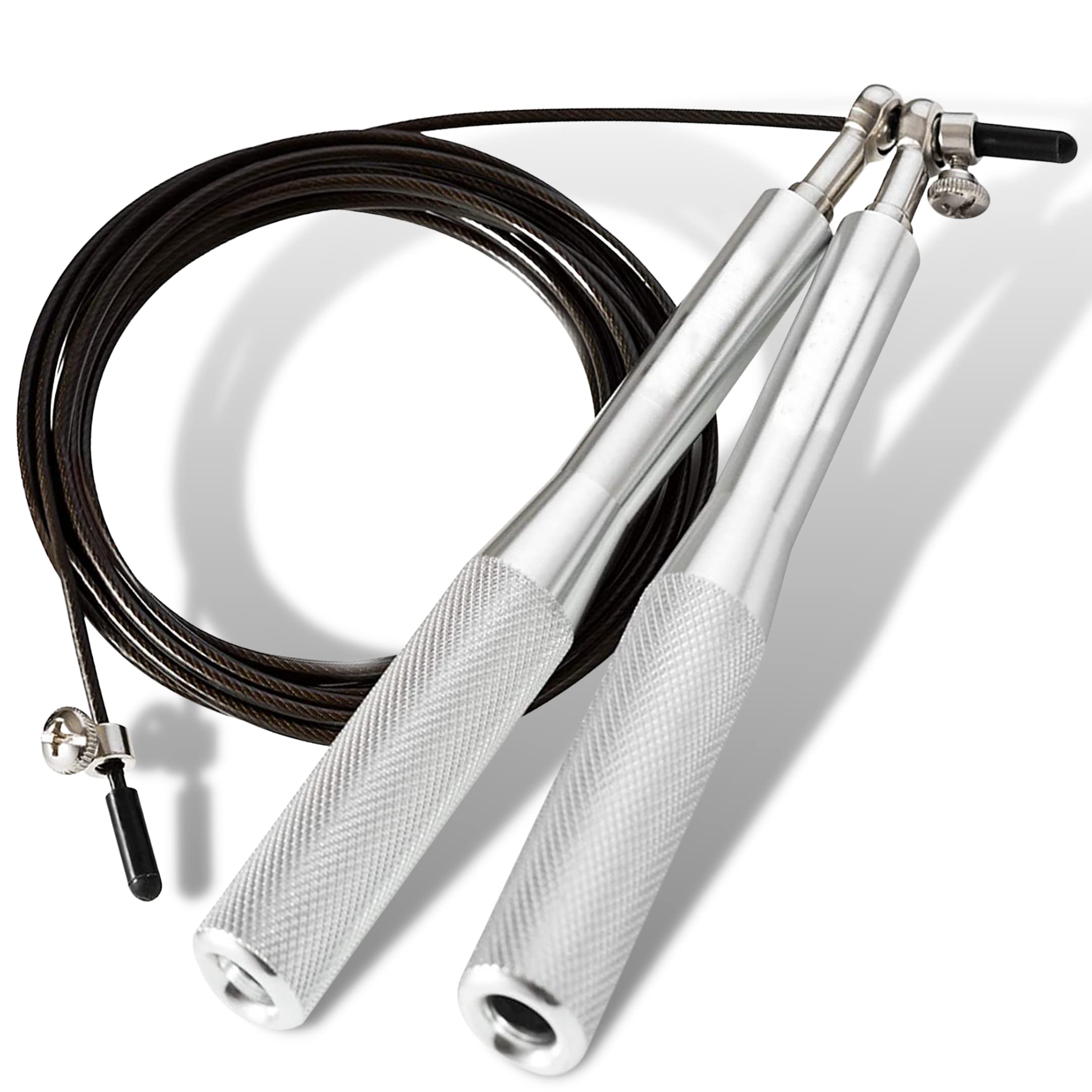 Senshi Japan Skipping 90 Degree Rope Handle, Thick Genuine With Aluminium Handles, Ball Bearings, Stainless Steel Material, Frictionless Rotation, Versatile & Non-Breakable