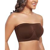 DotVol Women's Underwire Bralette Non Padded Bandeau Tube Top Multiway Bra
