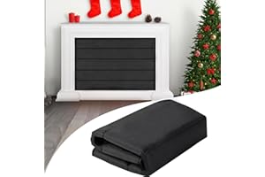 WHUMSDOG Magnetic Fireplace Blanket for Heat Loss Indoor Fireplace Covers Keep Drafts Out Stops Heat Loss Fireplace Draft Stopper with Built-in 12 Strong Magnet for Iron Fireplace Frame Fireplace Screen 39x32