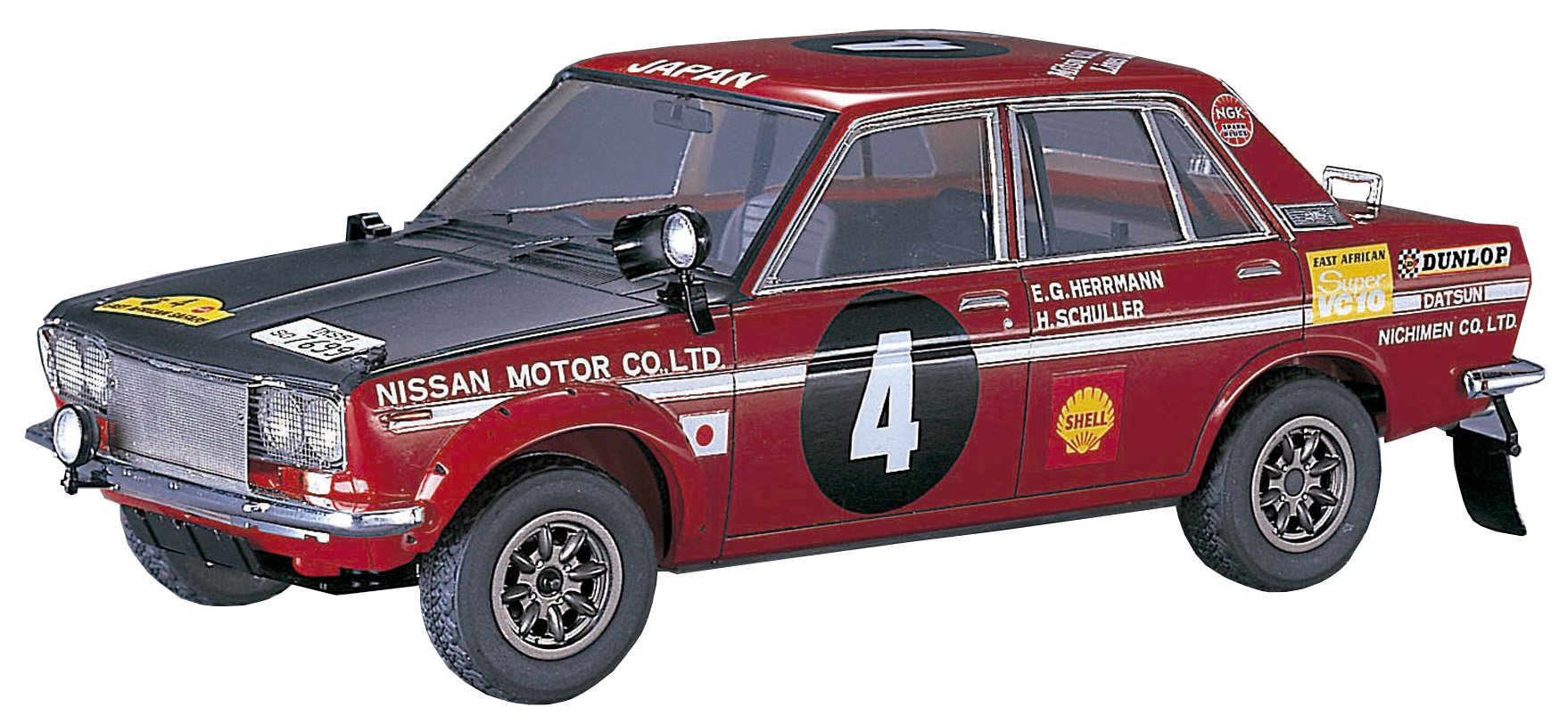 Hasegawa 21266 1/24 Nissan Bluebird 1600 SSS1970 OST-Africa Rally Plastic Model Kit Model Railway Accessories, Hobby, Model Building, Multicoloured