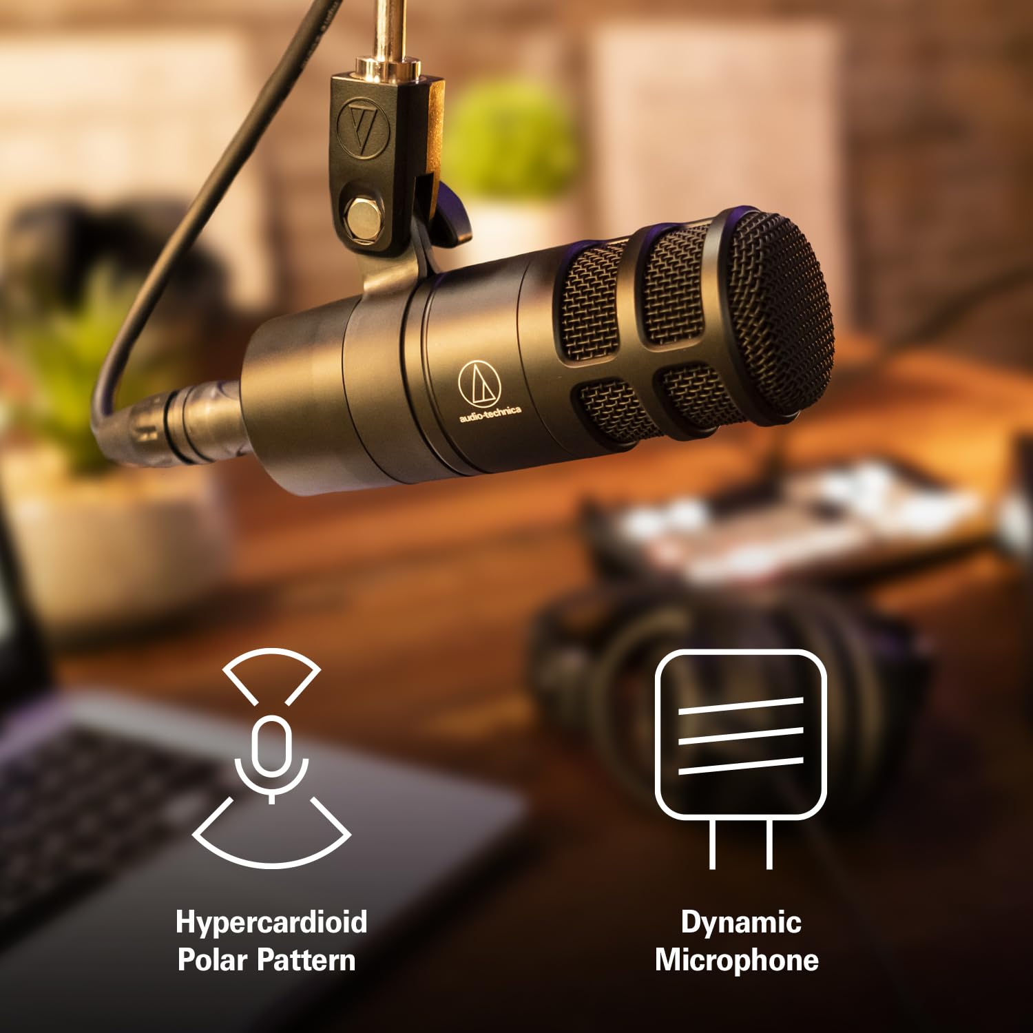 AudioTechnica AT2040 Hypercardioid Dynamic Podcast Microphone (at 2040