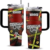 Uibunoo True Crime Gifts, Serial Killer Gifts, 40 Oz Crimes Tumbler with Handle & Straw, Crimes Gift for Women Men Lovers, Crime Scene Show Detective Gift for Thanksgiving Christmas, 1 PCS