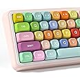 dagaladoo Cute Candy PBT Keycaps, Gunmy Bear MOA Keycaps Dye-Sublimation,Colorful Custom Keyboard Key caps Set for 100% 75% 65% 60% TKL US Layout Mechanical Keyboard