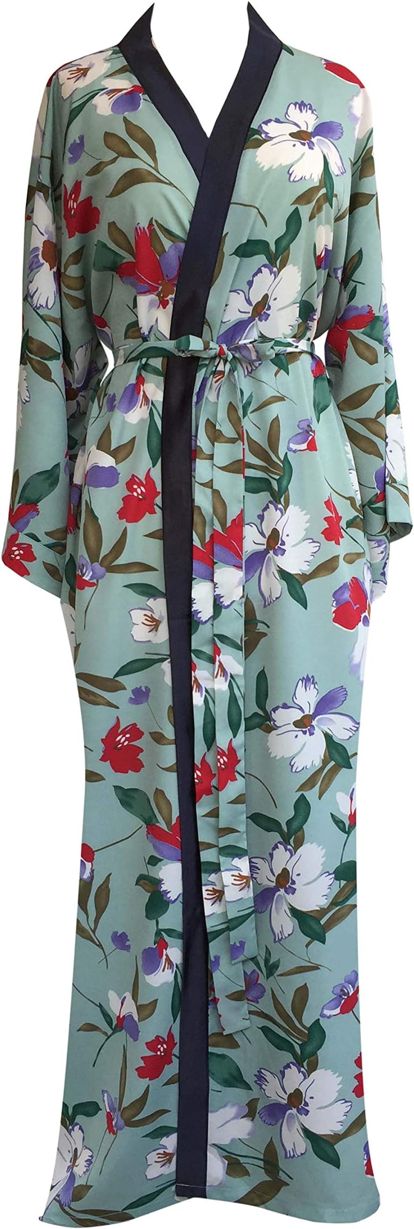 JANA JIRA Women's Kimono Long Robe Ankle Length Robe for Women Nightgowns Plus Size 2X 3X