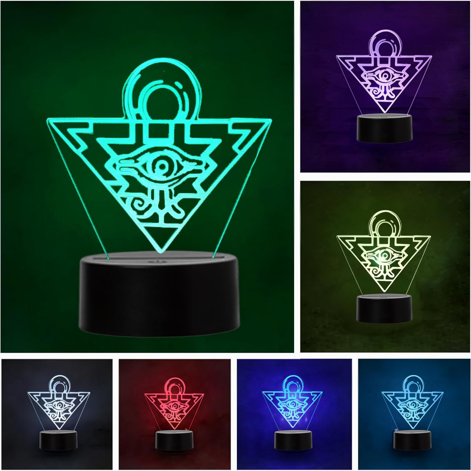 Wolostore LED Lamp Anime Manga Puzzle Millennium Color Changing USB Night Light and Decoration