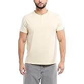 X RAY Men's Henley Lightweight Shirts, Soft Cotton Short Sleeve Stretchy Slim Fit T Shirts for Men (Big & Tall)