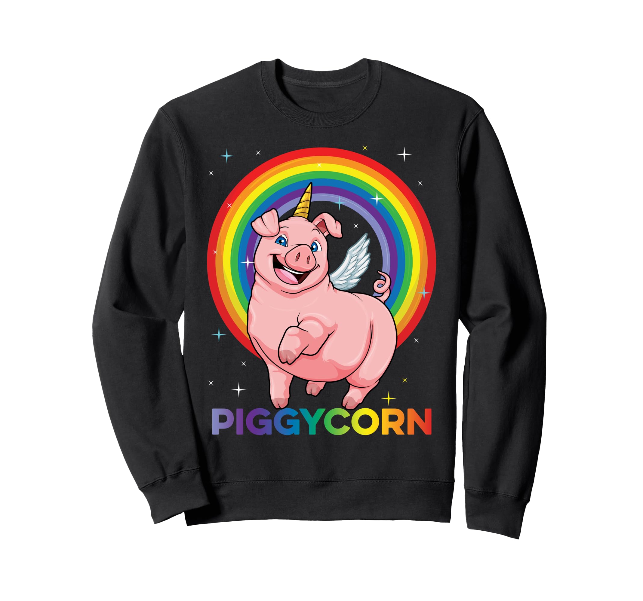 Piggycorn Pig Unicorn Farm Rainbow Magical Space Galaxy Sweatshirt