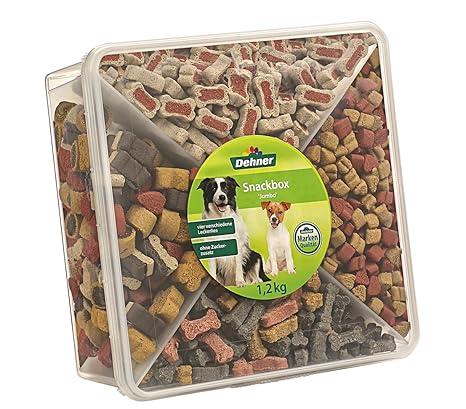 Dehner Hundesnack, Snackbox Jumbo, 4 Sorten-Mix, 1.2 kg