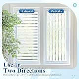DOWELL Window Film Privacy 75x400cm Stripes Non Adhesive UV Protection view 7