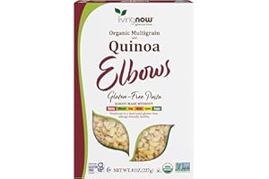 NOW Foods, Organic Quinoa Macaroni, Gluten-Free, Corn-Free, Non-GMO Elbow Pasta, 8-Ounce