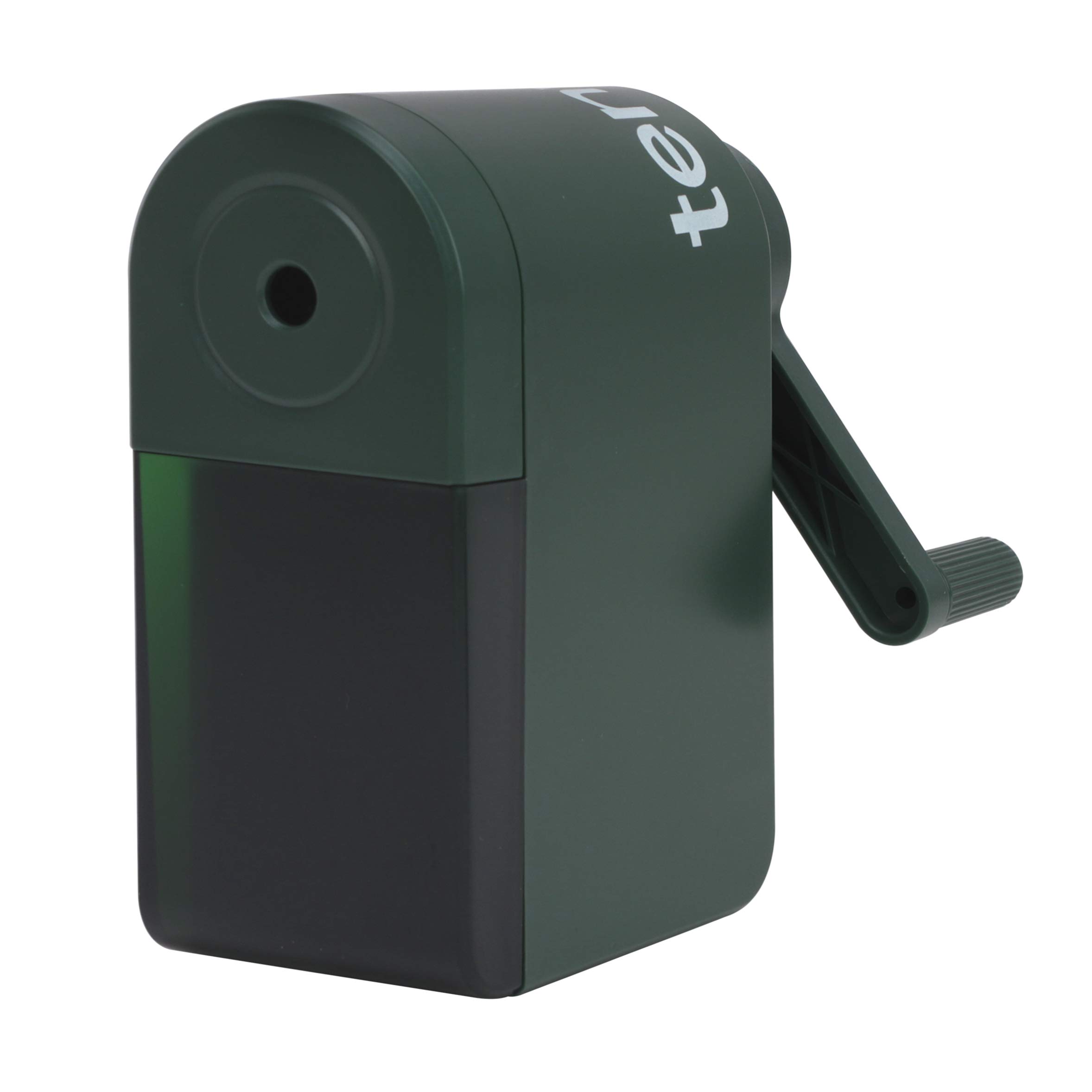 Manual Pencil Sharpener with Handle and Container Adjustable Points Charcoal Desktop Graphite Pencil Sharpener Kid Friendly