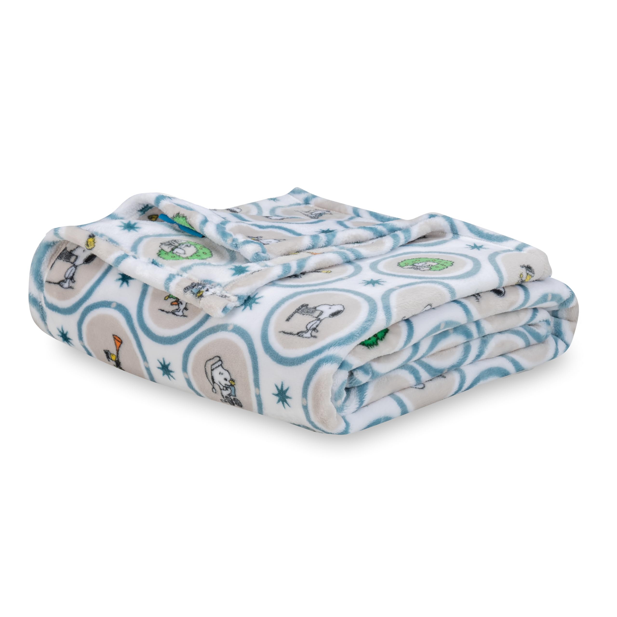 Photo 1 of Berkshire Blanket Peanuts® VelvetLoft® Cute Character Snoopy Plush Blanket, Bubbles White(60in x 70in)