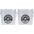 Chemical Guys ACC10602 Heavy Duty Ultra Clear Detailing Bucket for Cars, Trucks, SUVs, Jeeps, Motorcycles, RVs & More, 4.25 Gallon, 2 Count (Pack of 1) (Buckets Only)