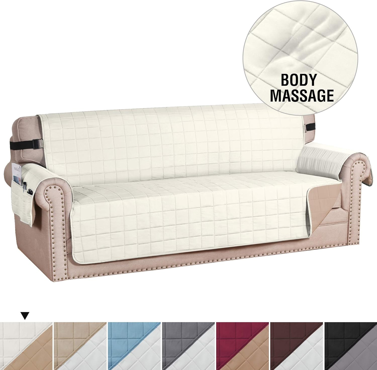 H.VERSAILTEX Sofa Slipcover Reversible Couch Cover Foam