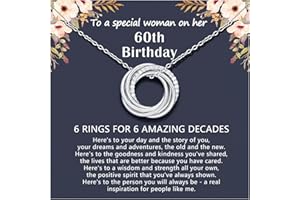 PINKDODO 30th 40th 50th 60th Birthday Gifts for Women, Happy Birthday Necklace for Her Woman Friend Sister Daughter