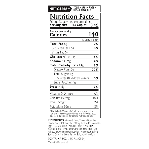 KETO PANCAKE & WAFFLE MIX BY BIRCH BENDERS, HIGH PROTEIN, GLUTEN-FREE, MADE WITH ALMOND, JUST ADD WATER, 30 OZ (PACK OF 1)