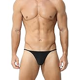 RunHero Men's Thong Bikini Underwear, Men's Sexy G-String T-Back Underwear Low Rise