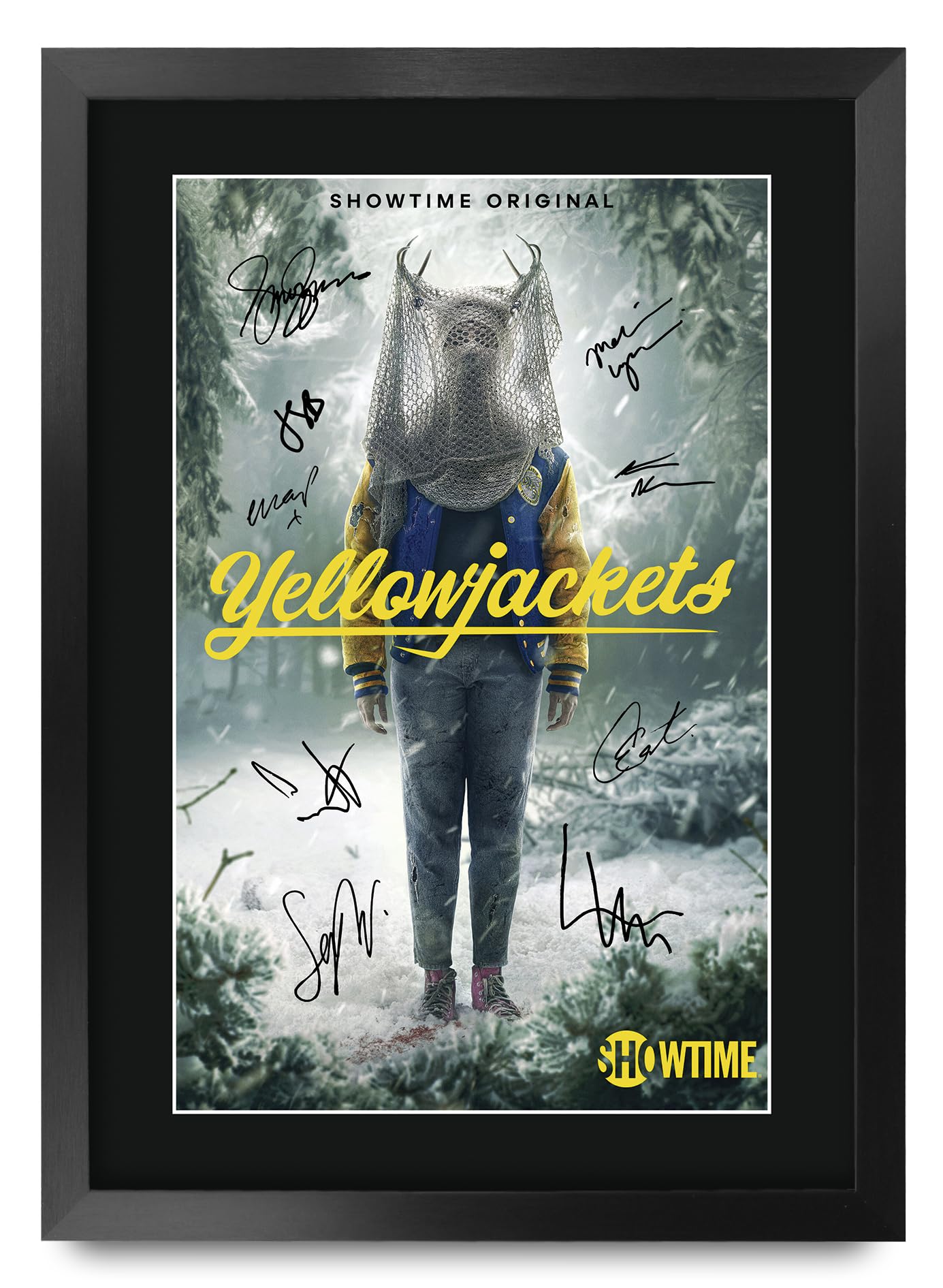 HWC Trading FR A3 Yellowjackets Gifts Printed Signed Autograph Poster for TV Memorabilia Fans - A3 Framed