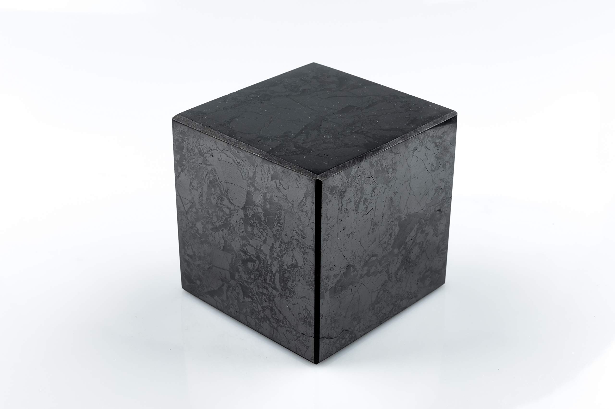 SN NATURSTEIN UG - Cube 10 cm Polished Shungite | Gem Stone from Karelia