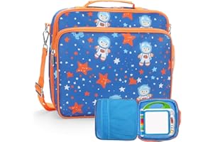 RZYLKA Portable Bag Compatible with Leapfrog Learning Friends 100 Words Book Interactive Learning System, Carrying Bag for Leapfrog Leapstart Books Storage (Case only) - Blue