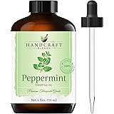 Handcraft Peppermint Essential Oil - 100% Pure and Natural Premium Therapeutic Grade with Premium Glass Dropper - Huge 4 fl. 