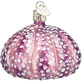 Old World Christmas Ornaments Purple Sea Urchin Glass Blown Ornaments for Christmas Tree