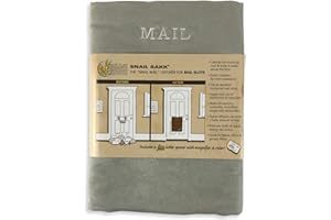 SNAIL SAKK: Mail Catcher for Mail Slots - Gray - with Clear Window! No More Mail on The Floor. No Screws or Tools Needed. Draft reducing and Much More. Use on Home, Office and Garage Doors.
