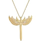 Archangel Michael Gold Sterling Silver Sword Necklace with White Stone, Spiritual Protection Jewelry, Ideal Faith Gift for Christians
