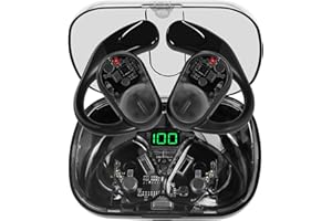 OUGUI Translation Earbuds Real Time – Language Translator Earbuds with Adjustable Ear Hooks, 150+ Languages, Offline Mode, AI Voice Translation, Compatible with iOS & Android for Travel, Work, Learning