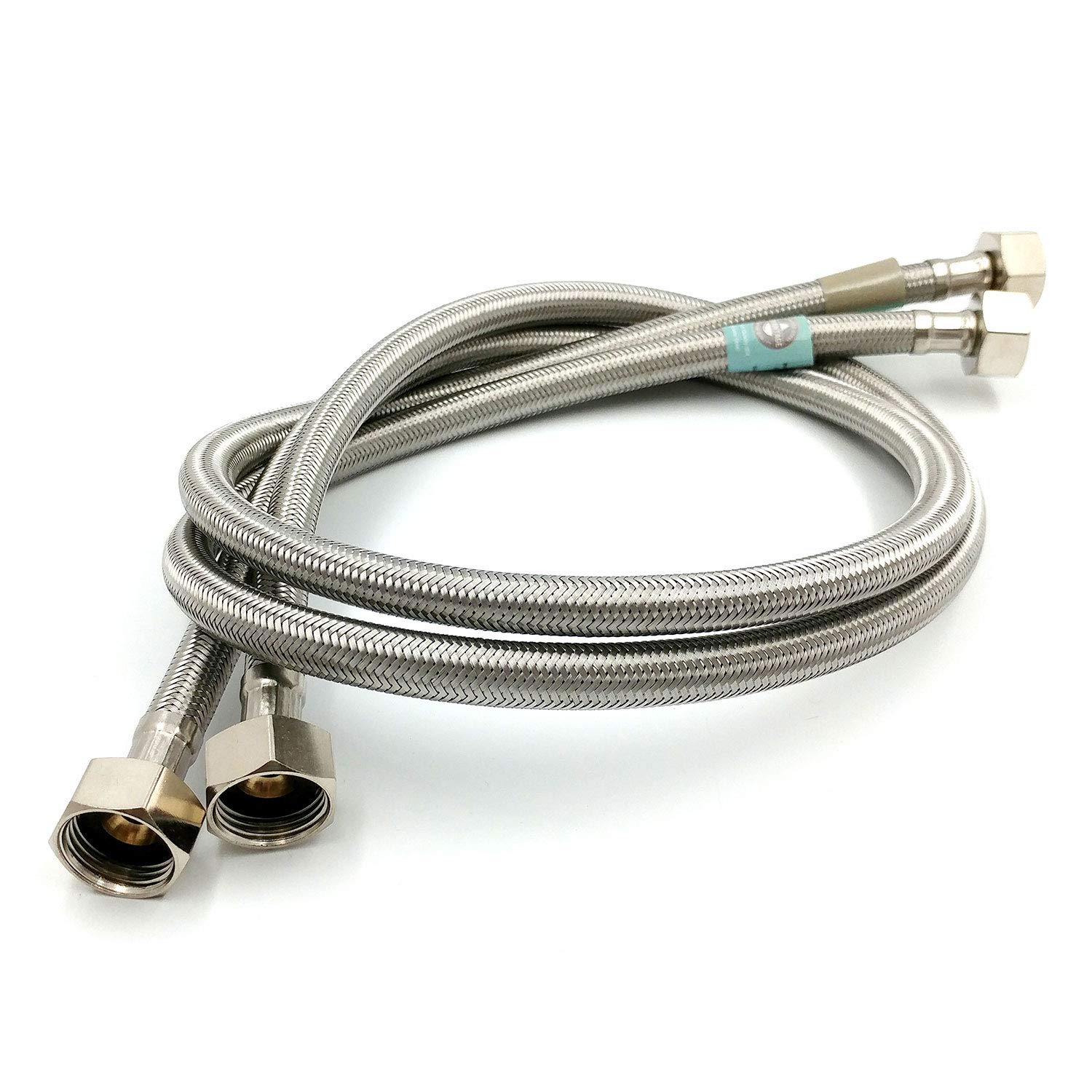 Xcel Home 2 (Pair of) 1/2" x 1/2" BSP (900 mm) Flexible Tap Connector | Kitchen Sink Bathroom Basin Monobloc Mixer Flexi Hose Pipes Tails