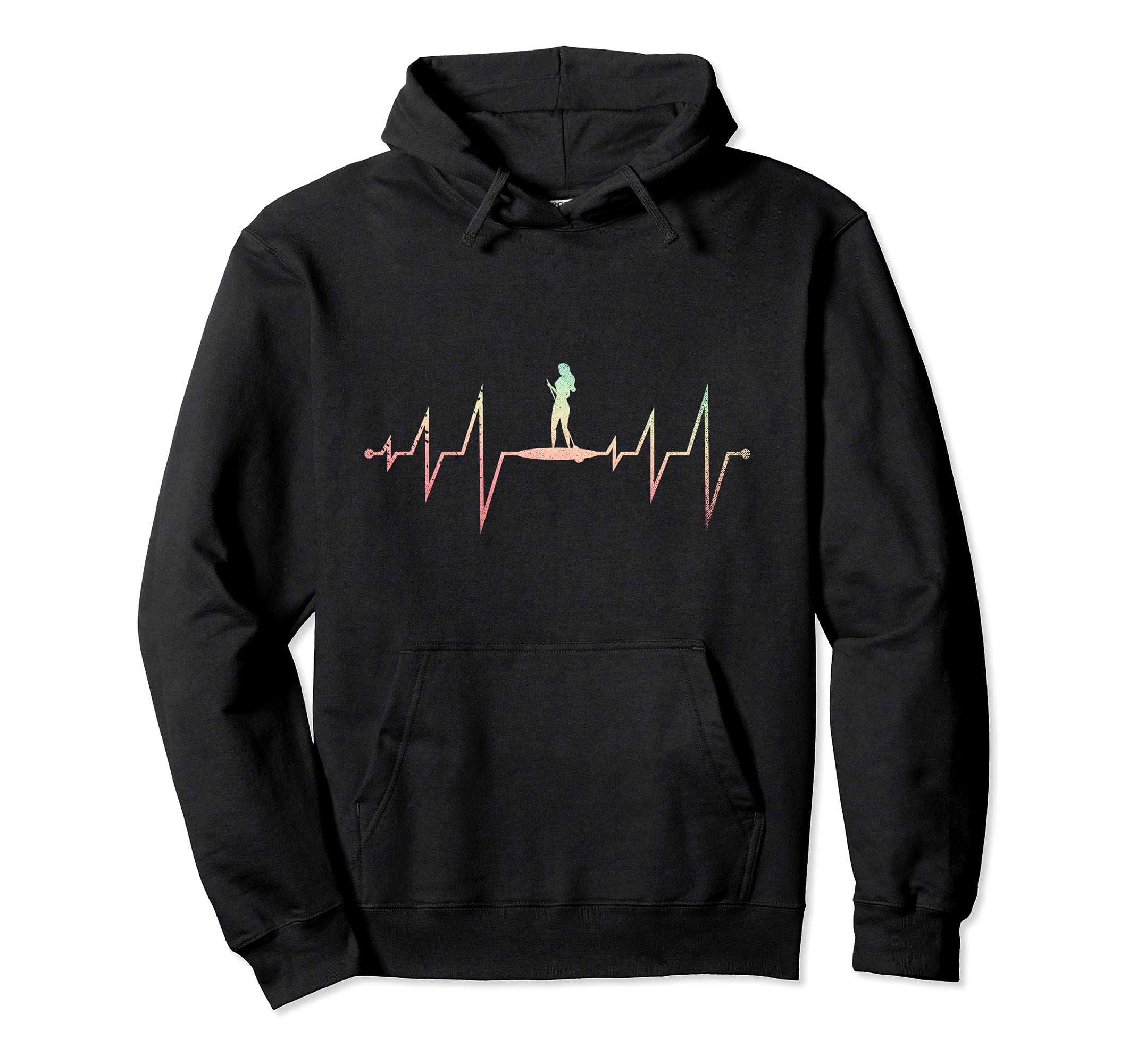 Outdoor Paddleboarding Heartbeat Stand Up Paddling SUP Pullover Hoodie