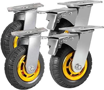 Taylor & Brown 4x 150mm Heavy Duty Swivel Castor Wheels 2 Brakes 1000KG