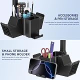 KDD Dual Controller Headphone Stand Desk Storage Organizer Box Phone Holder view 5