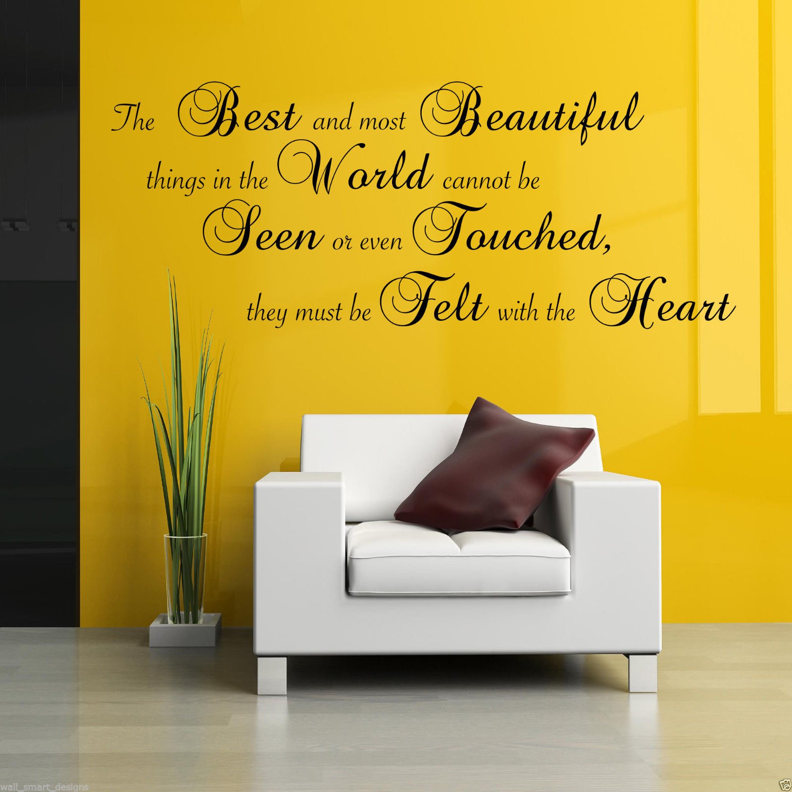 BEST AND MOST BEAUTIFUL Wall Art Sticker Lounge Quote Decal Mural Transfer WSD658