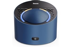 ANWOON Sound Machine & Night Light, Premium Metal Shell with 3inch Speaker Loud Stereo Sound, White Noise Machine &50+ Natural Sounds |Upgradeable System for Sleep, Focus, Relaxation –Adults Kids Baby