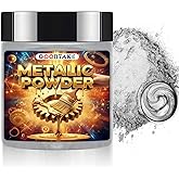 GOODTAKE Silver Mica Powder for Epoxy Resin, Metallic Pigment Powder for Nails Colorant, Slime Bath Bombs Soap Making, Polymer Clay, Tray, Art Drawing Supplies (Silver, 2 Ounce)