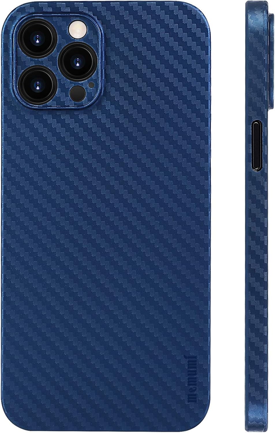 Amazon Com Memumi Case For Iphone 12 Pro Max Ultra Slim 0 3 Mm Carbon Fiber Back Cover Compatible With Iphone 12 Pro Max Thin Case Minimalist Design With Scratch Resistant Translucent Pacific Blue