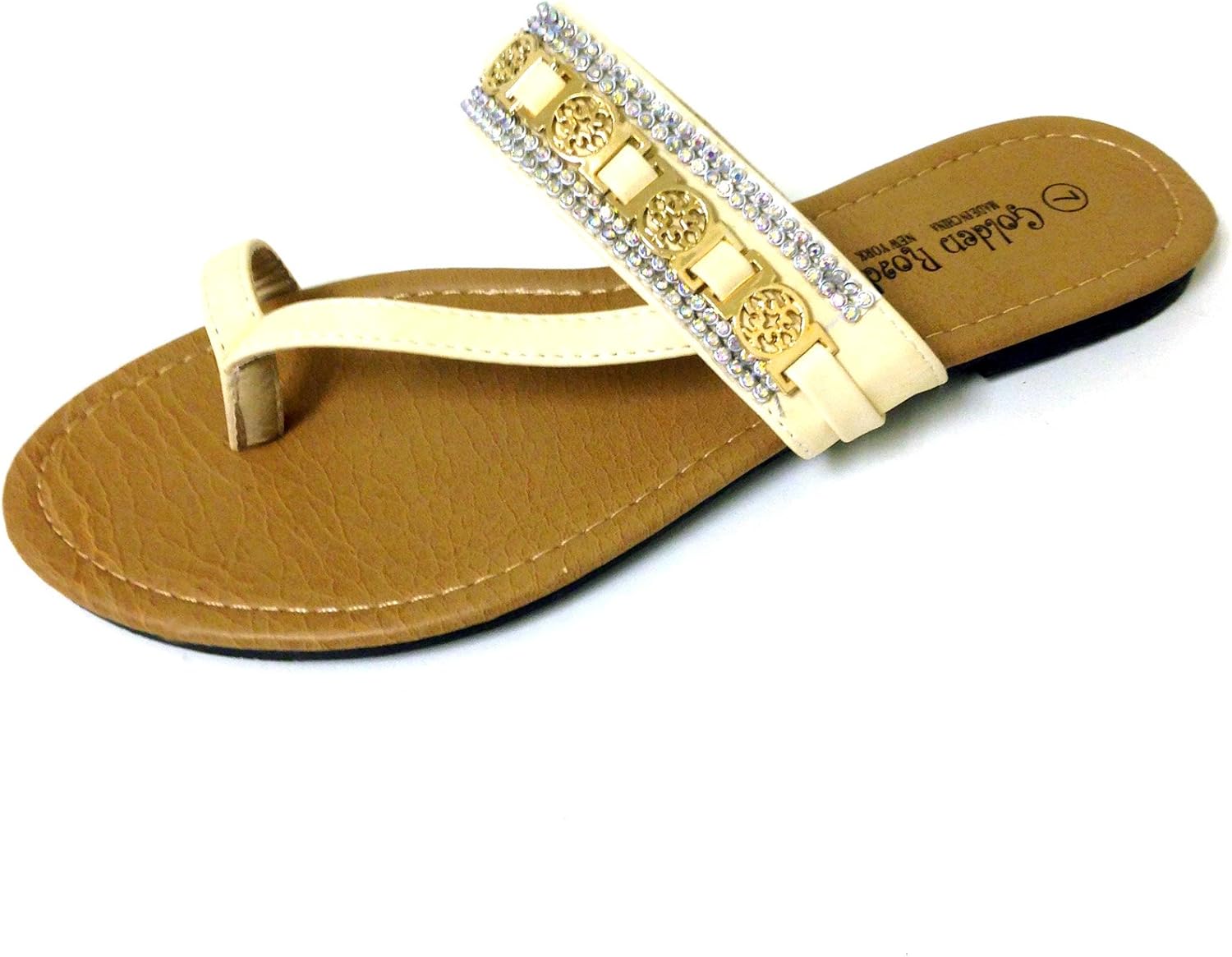 gold metallic flip flops sandals