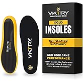 VKTRY Gold for Non-Cleated Shoes - Carbon Fiber Performance Insoles - Customized Athletic Inserts for Sports Basketball Volleyball Running & More | Shock Absorption US M10.5-11, W12.5-13, 171-220lbs