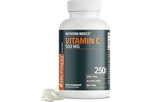 Bronson Vitamin C 500 MG Supports a Healthy Immune System & Antioxidant Protection, Non-GMO, 250 Vegetarian Tablets
