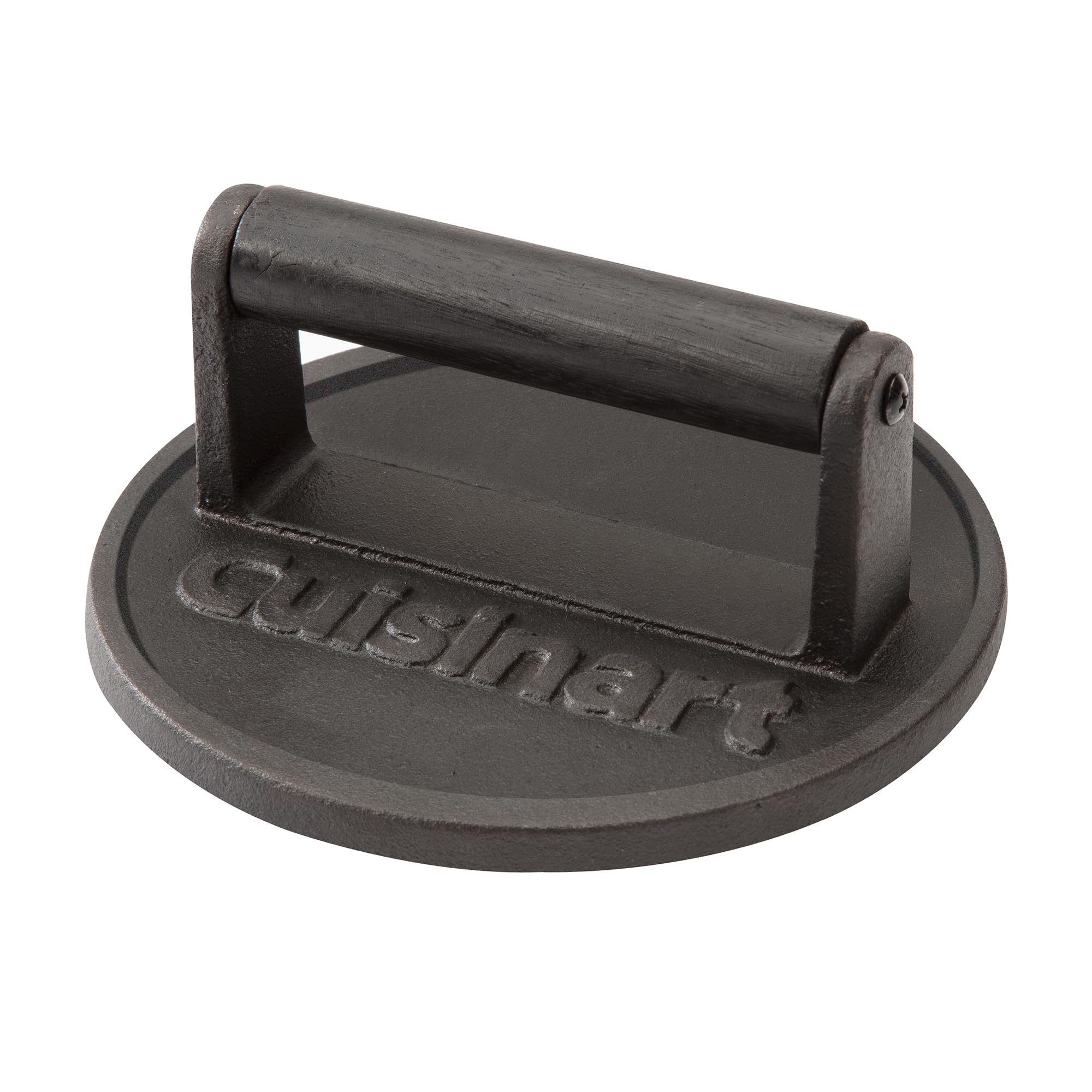 Cuisinart Cast Iron Smashed Burger Press, Flat Edge Grill Press, CISB-111P