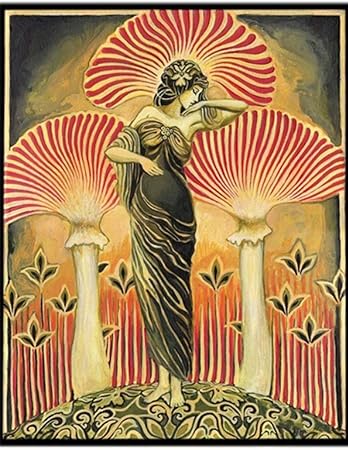 YHSM Cartel de Pintura de Lienzo de mitología pagana Imagen psicodélica