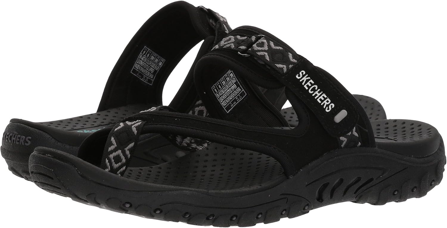 skechers women's reggae trailway slop sandals flip flop