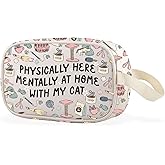 WCGXKO Funny Cat Lover Clear Makeup Bag Cat Mom Dad Present Pet Owner Gift (My Cat Cbag)