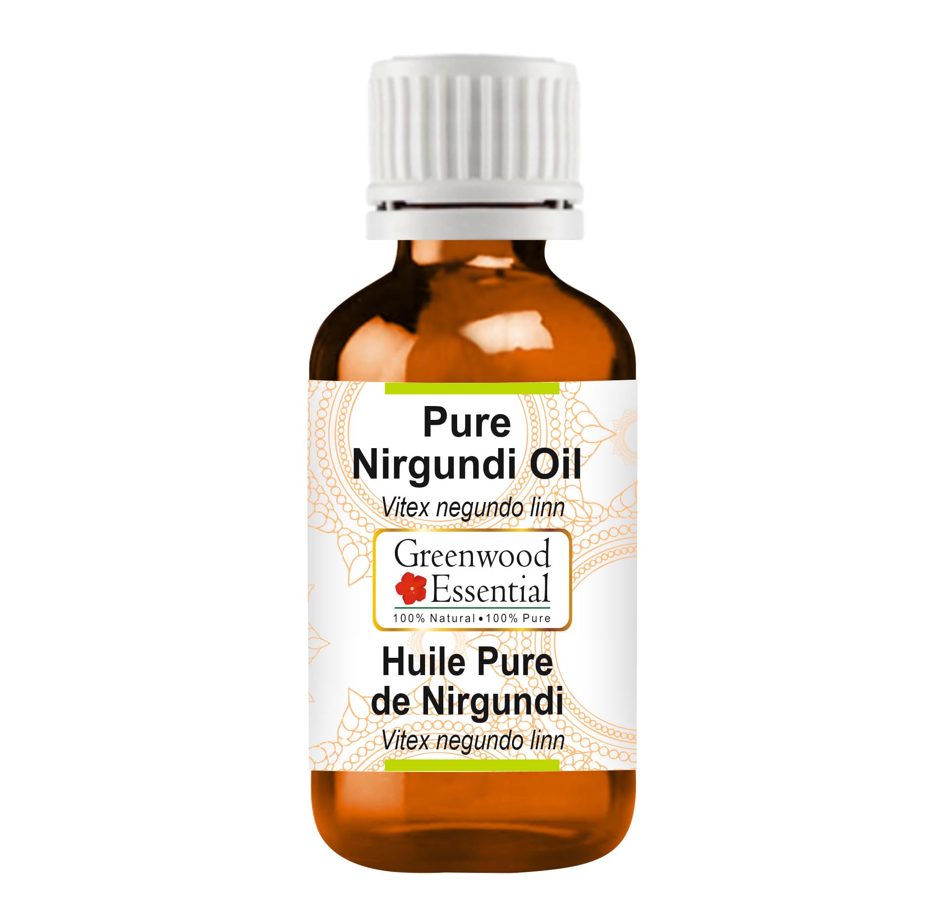 Greenwood Essential Pure Nirgundi Oil (Vitex negundo Linn) Natural Therapeutic Grade Dark Brown 15 ml (Pack of 1)