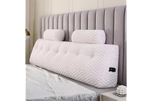 Gpround Wedge Headboard Pillows + 2 Head Roll Pillow Bed Wedge Pillow for Headboard Large Bolster for Bed Rest Reading Pillows Backrest Pillows for Sitting in Bed Backrest Positioning Support