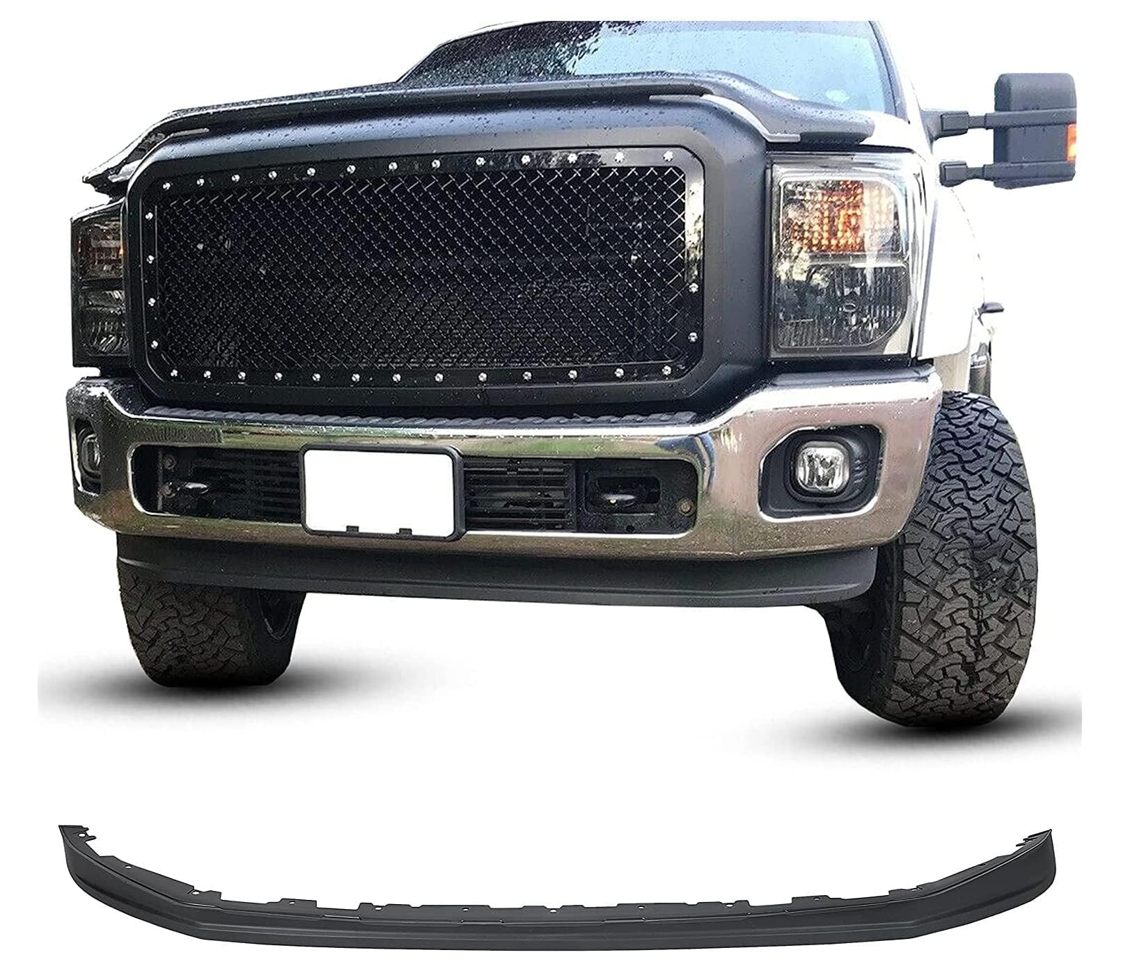 Photo 1 of *** MAJOR BENDS***ECOTRIC Front Lower Bumper Valance Deflector Compatible with 2011-2016 Ford F250 F350 Super Duty Air Dam Panel Replacement for BC3Z17626AA FO1095241