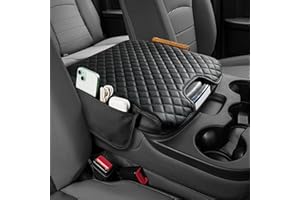 JOYTUTUS Center Console Cover Compatible with 2013-2018 Ram 1500 & 2013-2026 Ram 2500/3500/1500 Classic Model Jump Seat, Leat