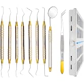 ARTMAN INSTRUMENTS Dental Hygienist Tool Kit (10 PCs) &ndash; Includes Mirror, Probe, Tweezer, Scalers, Pocket Probe, Curettes &ndash; Prophylaxis Teeth Cleaning Set, Autoclavable, with Sterilization Cassette